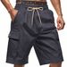 Men's Clothing Summer Men's Casual Corduroy Multi Pocket Workwear Shorts Trendy Shorts Men_viptrois.com