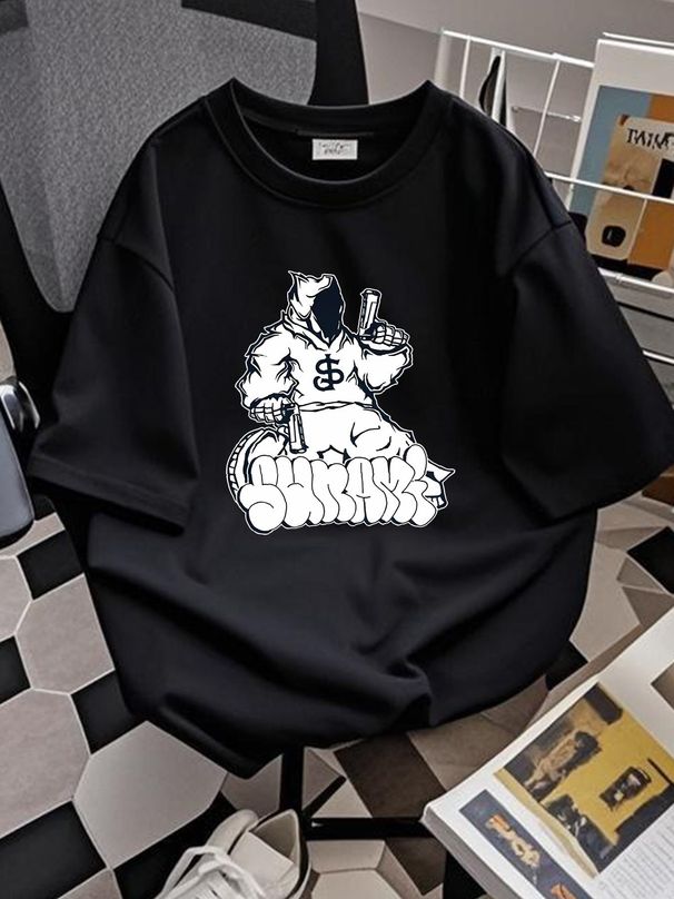 SUNAMI T-SHIRT THERE IS NO JUSTICE IT'S JUST US Breathable Streetwear Top For Everyday Wear Casual Graphic Soft Comfortable Summer Versatile_viptrois.com