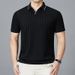 Men's Clothing New Style Lapel Casual Polo Shirt Men's Short Sleeved Thin T Shirt Simple Lapel T Shirt Men's Clothing_viptrois.com