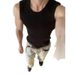 American Basic Solid Color Slim Fit Versatile Vest For Men Summer Simple Style Loose Ribbed Youth Fitness Sports Base_viptrois.com