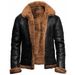Men's Clothing Winter Faux Fur Jacket – Slim-Fit Mid-Length PU Leather Coat With Stand Collar, Zipper Front, Rock Style (Grey/Green/Brown/Black)_viptrois.com