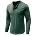 Men's Slim Fit Long-Sleeve Henley T-Shirt – Breathable Cotton Blend, 18 Color Options (S-Xxxl, Pocket Detail, Moisture-Wicking)_viptrois.com