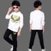 Teenage Clothing casual sports suit boys' sweatshirt pullover long-sleeved two-piece sportswear_viptrois.com