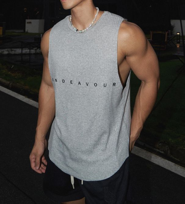 Summer Street Style American Sports Casual Vest For Men With Metal Decoration And Hot Stamping Print_viptrois.com