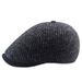 Winter Knitted Wool Beret Warm Men's Middle-aged And Elderly British Style Duckbill Cap Patchwork Youth Forward Hat_viptrois.com