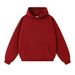 2026 Autumn And Winter Youth Loose Leisure Trendy Brand Thickened Sweater Men's Hoodie Men's Solid Color Sweater Retro Shoulder Drop_viptrois.com