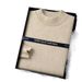 Nordmann First-Line Men's Semi-High Collar 100% Pure Classic Solid Color Business Plus Size Knitted Base Cashmere Sweater_viptrois.com