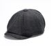 Spring Autumn Winter Herringbone Octagonal Elastic Beret Men's Painter Newsboy Hat_viptrois.com