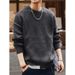 Autumn And Winter Sweater Men's Round Neck Casual Loose Knit Sweater Color Blocked Sweater_viptrois.com