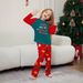 Christmas snowman gingerbread man letters Christmas family suit printed homewear sleep_viptrois.com