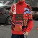 Pure National Trend For Men New Year Christmas Winter Fleece Lined Thick Loose Bear Couple Coat Knitted Sweater_viptrois.com