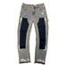 Men's Clothing European And American Men's Y2K Patchwork Painted Small Pattern Print Fashion Straight Leg Jeans_viptrois.com