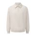 Autumn And Winter 430G Semi-open Lapel Sweater Men's Loose Top Terry Fleece Warm Retro Men's Simple Coat_viptrois.com