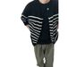 Unisex Striped Button-Up Knit Cardigan - Oversized Casual Long Sleeve Open Front Sweater For Men & Women_viptrois.com