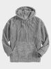 Men's Heavyweight Corduroy Hoodie - Oversized Kangaroo Pocket Pullover With Drop Shoulder (S-3XL, 8 Colors)_viptrois.com