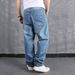 Men's Clothing Light Blue Large Size Jeans Men's Loose Casual Hip Hop Hip Hop Trousers Skateboard Pants Elastic_viptrois.com