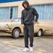 Men's Clothing Autumn and Winter Casual Men's Sweater Suit Solid Color Loose Hooded Sports Suit_viptrois.com