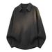 Premium Plus-Size Men's Polo Knit Sweater - Breathable Stretch Fabric, Business Casual V-Neck Pullover, Black/Grey/Khaki_viptrois.com