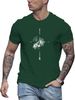 Men's Summer Casual Loose Size 100% Cotton Mountain Compass Pattern Print Round Neck Short Sleeve T-shirt Top_viptrois.com