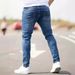 Distressed Herren Jeans Denim Löcher Skinny Vintage Wash Solid Bleistifthose 2024, Knöchellang, Mantel, Punk-Stil, Taschen, Schlank_viptrois.com