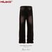 Men's Women's Straight Pants Unisex Same Style Washed, Distressed Yellow Dyed Multi-Size High Street Style Jeans Trendy_viptrois.com