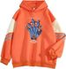 American Style Color Block Demon Hand Print Hoodie Pullover Outerwear Cool Top Sweatshirt Hot Sale_viptrois.com