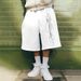 Men's Retro Hip Hop Embroidery Shorts Loose Casual Style Mid Waist Black White Gray Blue Summer Sportswear_viptrois.com