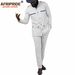 Men's clothing African ethnic solid color cotton men's casual jacket + pants_viptrois.com