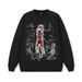 Pure 3 Seconds Kill Flyer Cross-Border American Retro Hoodie Heavyweight Solid Color Men's Crew Neck Sweatshirt Autumn Winter_viptrois.com