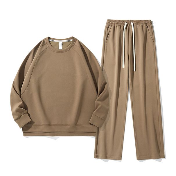 Men's Spring And Autumn Loose Two-Piece Youth Trendy Casual Sportswear, Fashionable Set, High-End Men's Clothing_viptrois.com