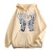 2022 Trend Zipper Sweatshirt New Butterfly Hoodie Unisex Jacket Top_viptrois.com
