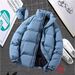 Men's Winter Casual Jacket - Lightweight Warm Padded Coat With Stand Collar, Relaxed Fit, Polyester Fill, Multiple Colors & Sizes_viptrois.com