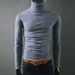2025 Autumn New Men's Slim Fit Base High Neck Solid Color Knitted Sweater, Long Sleeved Korean Version Pullover Sweater_viptrois.com