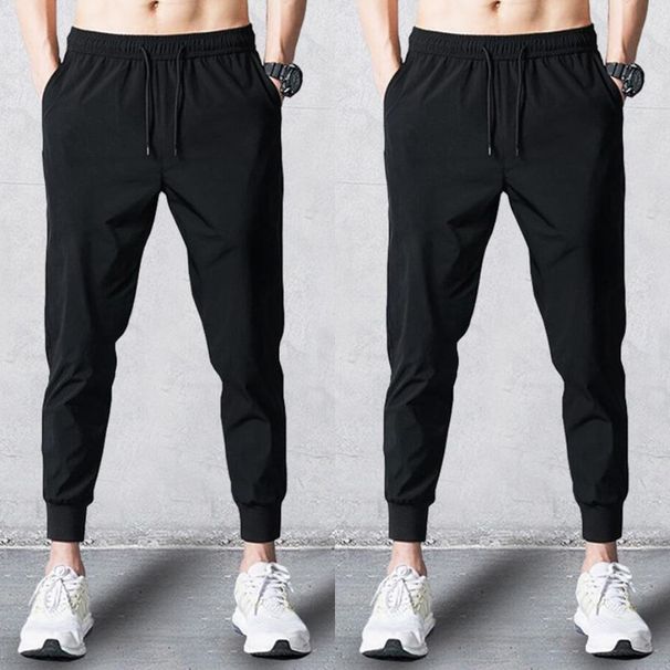 Minimalist Plus Size Casual Long Sports Spring Summer Loose Korean Style Trendy Men's Cropped Pants_viptrois.com