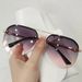 Neue Mode Metall Halbrahmen Damen Outdoor Sonnenbrille Klassische Doppelstrahlbrille_viptrois.com