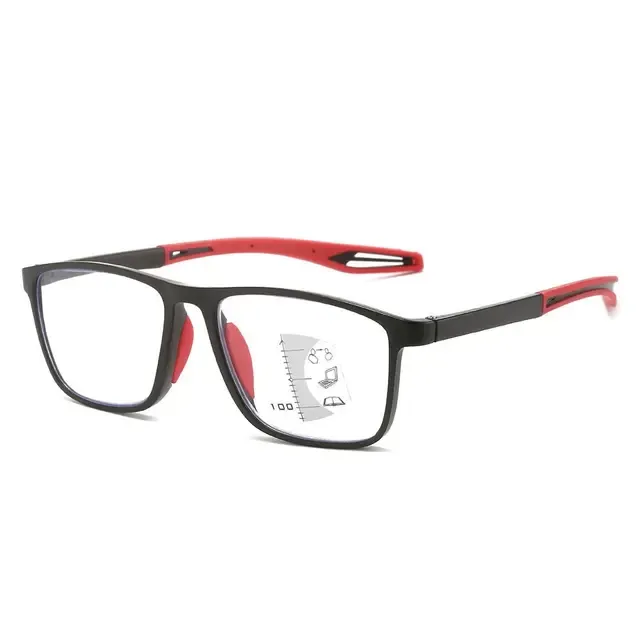 Fashion Multifocal Progressive Reading Glasses TR90 Frame Men Women Anti-blue Light Sports Eyeglasses Ultralight Bifocal_viptrois.com