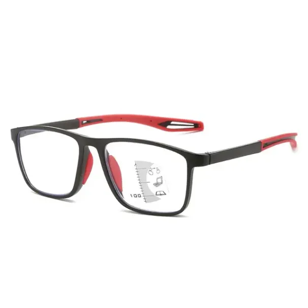 Fashion Multifocal Progressive Reading Glasses TR90 Frame Men Women Anti-blue Light Sports Eyeglasses Ultralight Bifocal_viptrois.com