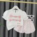Mother & Kids Two Piece Suit For Baby Girls Summer Cute Thin Children's Clothing Children's Summer Suit_viptrois.com