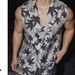 Plus Size Men's Maple Leaf Floral Print Sleeveless Shirt Summer Casual Loose Fit Trendy Top_viptrois.com