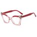 Women's Eyewear Frames Cat Eye Leopard Print Color Matching Glasses Frame Irregular Flat Glasses Niche Avant Garde Anti Blue Light Glasses Frame_viptrois.com