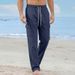 Men's Cargo Pants – Loose Fit Multi-Pocket Trousers, Breathable Linen-Blend For Comfort & Style_viptrois.com