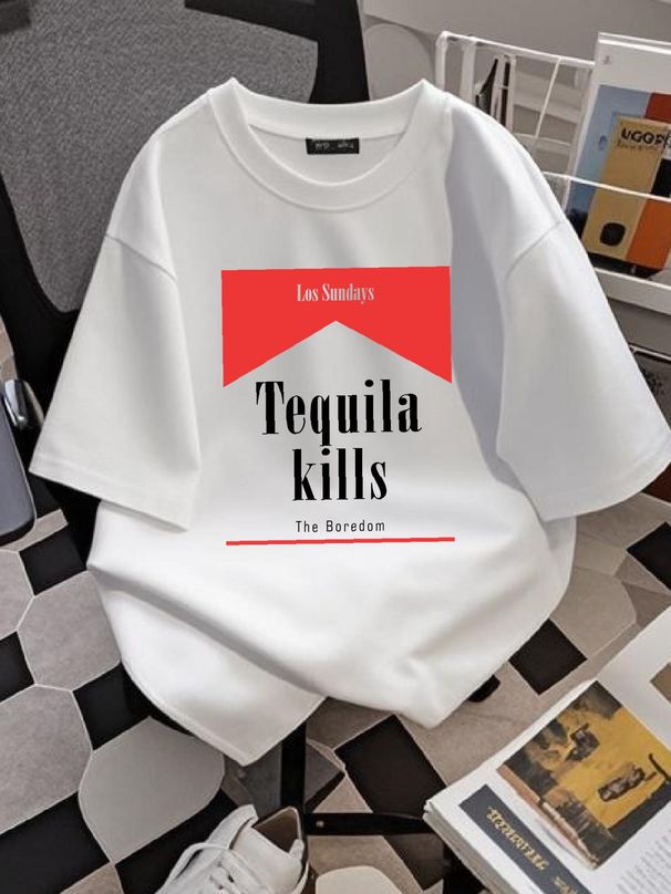 tequila Kills Shirt , Las Sunday Tequila Kills T-Shirt Stretched Streetwear Soft Versatile Slightly Breathable Designer Clothes Graphic Casual_viptrois.com
