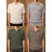 Men's Clothing Polo Shirt V Neck Short Sleeved Knitted Sweater Men's Slim Business Style Lapel Striped Ice Silk Breathable_viptrois.com