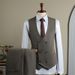 Men's Slim Fit Vest & Dress Pants Set, Wrinkle-Resistant, Business Casual & Wedding Guest Outfit (Black/Navy/Brown)_viptrois.com