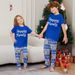 Christmas Deer letter striped short sleeve Christmas family dress printed home wear_viptrois.com