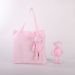 Solid Color Bear Doll Plus Cotton Shopping Bag New Style Portable Folding Shopping Bag Large Capacity Portable Shopping Bag_viptrois.com