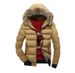 Men's Hooded Winter Coat With Faux Fur Trim - Slim-Fit Cotton-Padded Jacket, Zip-Up Punk Style, Warm & Stylish (Khaki/Red/Navy/More)_viptrois.com