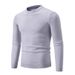 Men's Essential Crewneck Sweater Spring/Autumn Solid Color Knit Pullover (Black/Navy/8 Colors) – Breathable & Machine Washable Slim Fit (Up To XXXL)_viptrois.com