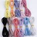 Candy color mesh shoelaces new round multi color sports shoes crystal shoelaces_viptrois.com