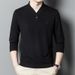 Autumn New Business Casual High-End Trendy Inner Layer Base Shirt With Mulberry Silk And Cashmere Long Sleeve V-Neck_viptrois.com